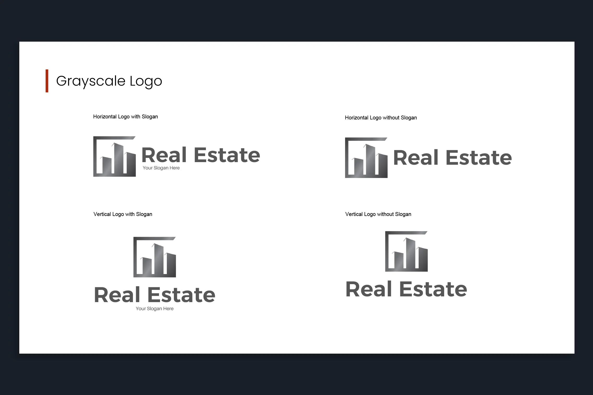 Real Estate Grayscale Logo